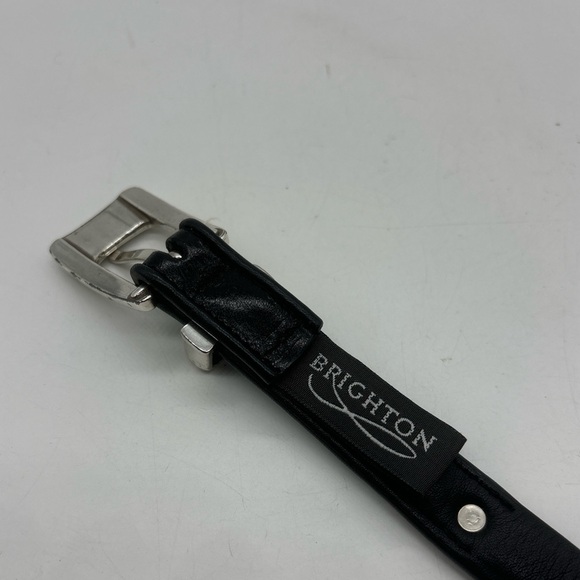 Brighton Western Boho Black Leather & Seed Bead Belt #Q3501 Sz Small EUC - Picture 4 of 8